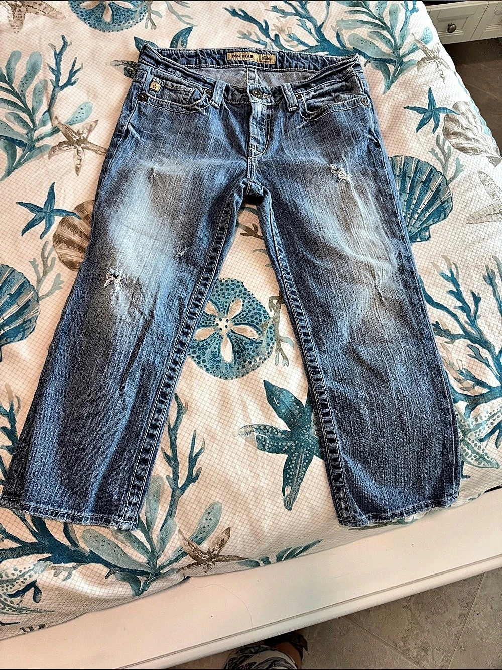 Big Star Maddie Mid Rise Boot Cut Jeans size 27 Blue